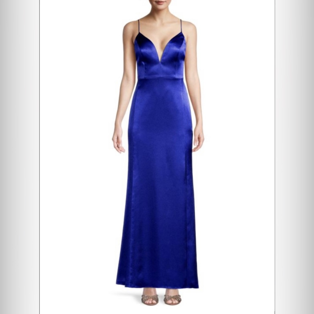 AIDAN MATTOX New Liquid Satin Mermaid Dress